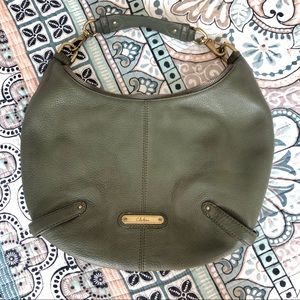 Cole Haan Olive Green Leather Shoulder Bag